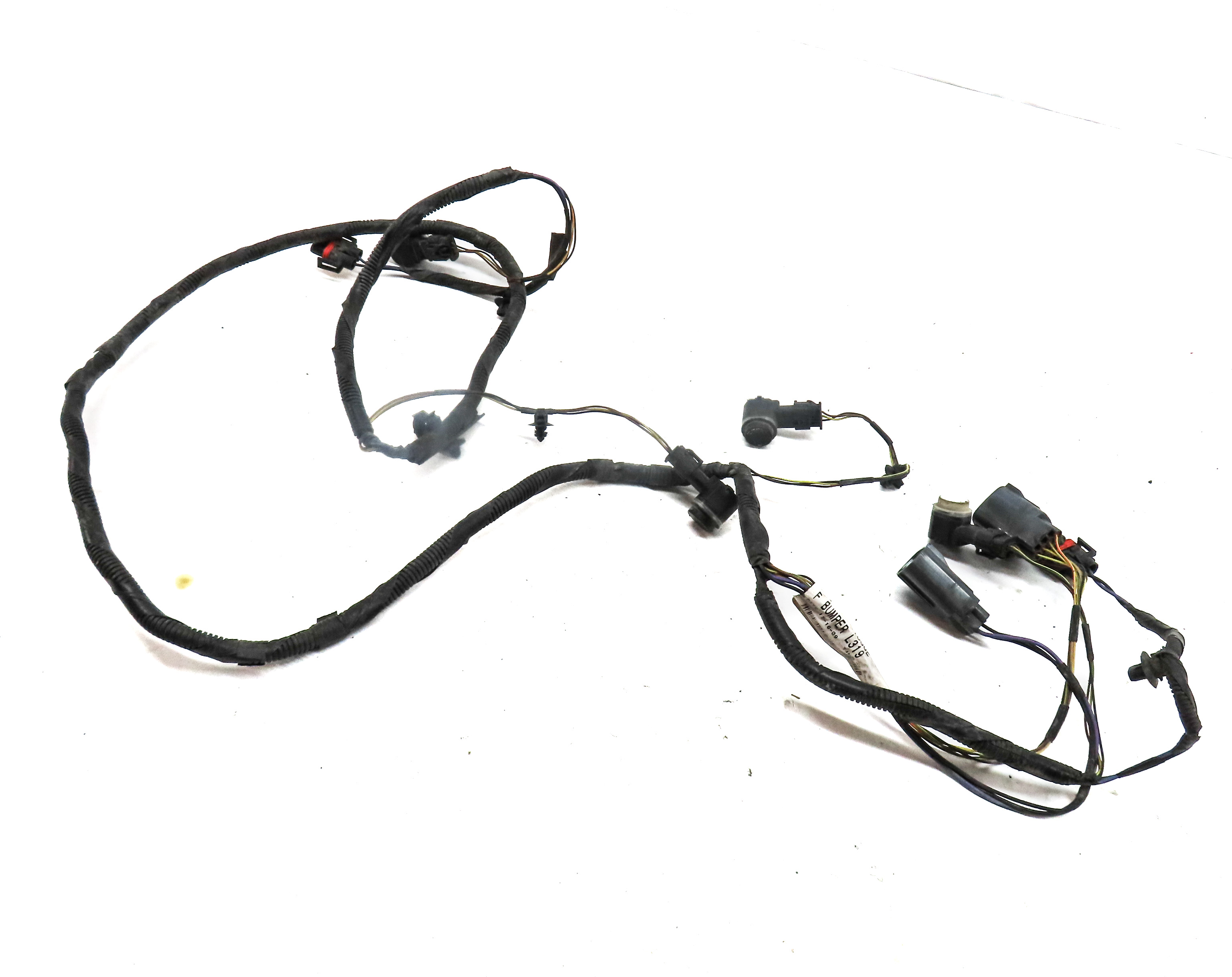 2010 LAND ROVER LR4 (L319) FRONT PARK ASSIST PDC SENSOR SET4 (White) w/ HARNESS — exact item pictured